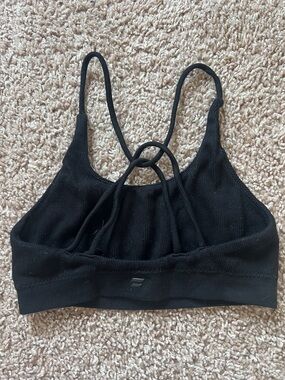 Fabletics Black Seamless Strappy Bralette / Sports Bra